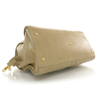 Saint Laurent Leather Large Cabas Chyc Beige 5 of 10