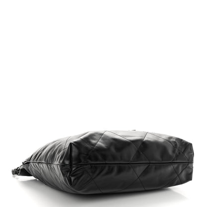 Chanel Shiny Calfskin Quilted Small Chanel 22 So Black 5 of 11