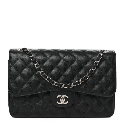 Chanel Caviar Quilted Jumbo Double Flap Black 1 of 9
