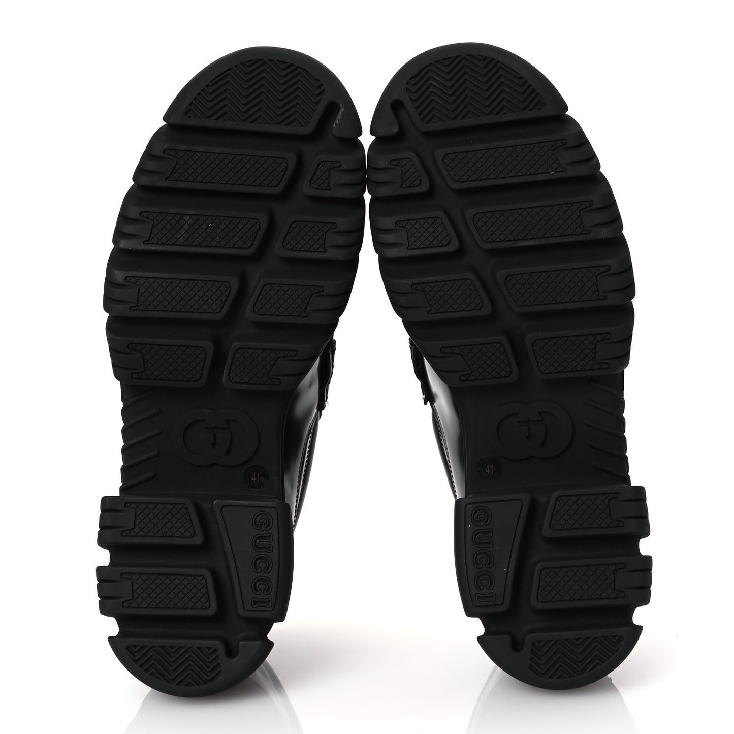 Magnum Calfskin Nappa Samoa Womens Horsebit Platform Chunky Lug Sole 40mm Loafers 41 Black