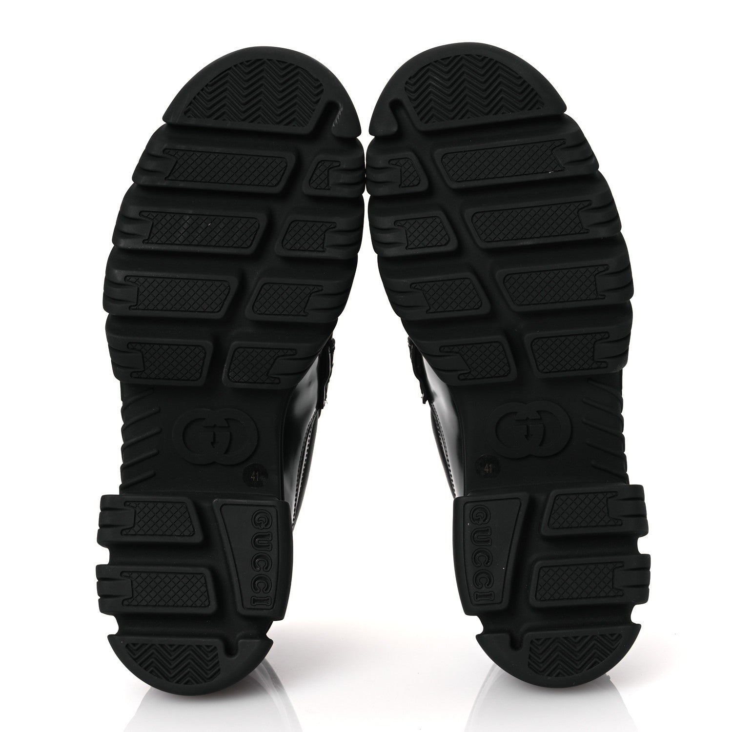 Gucci Magnum Calfskin Nappa Samoa Womens Horsebit Platform Chunky Lug Sole 40mm Loafers 41 Black 7 of 12