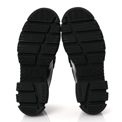 Gucci Magnum Calfskin Nappa Samoa Womens Horsebit Platform Chunky Lug Sole 40mm Loafers 41 Black 7 of 12