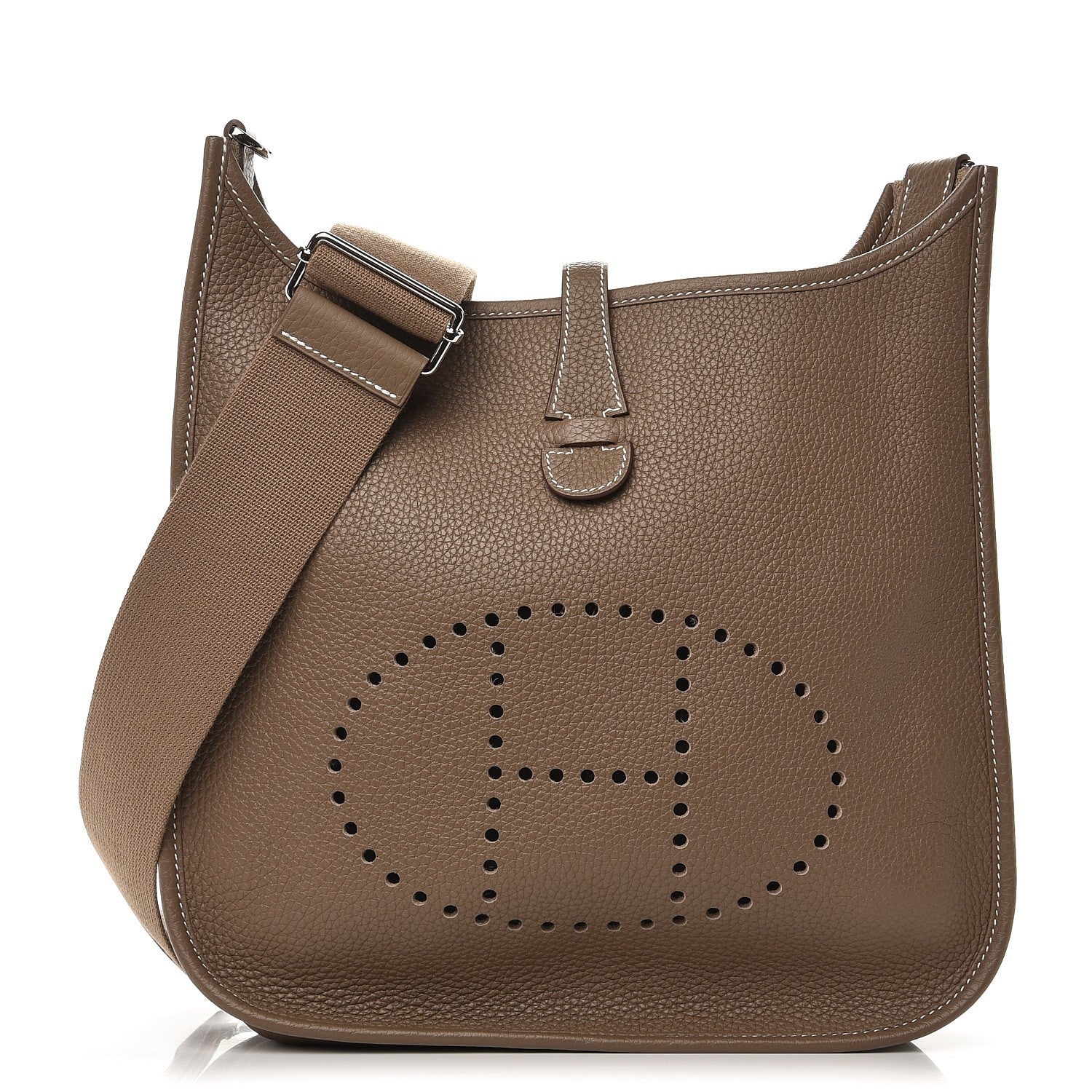 Hermes Taurillon Clemence Evelyne III PM Etoupe 1 of 9