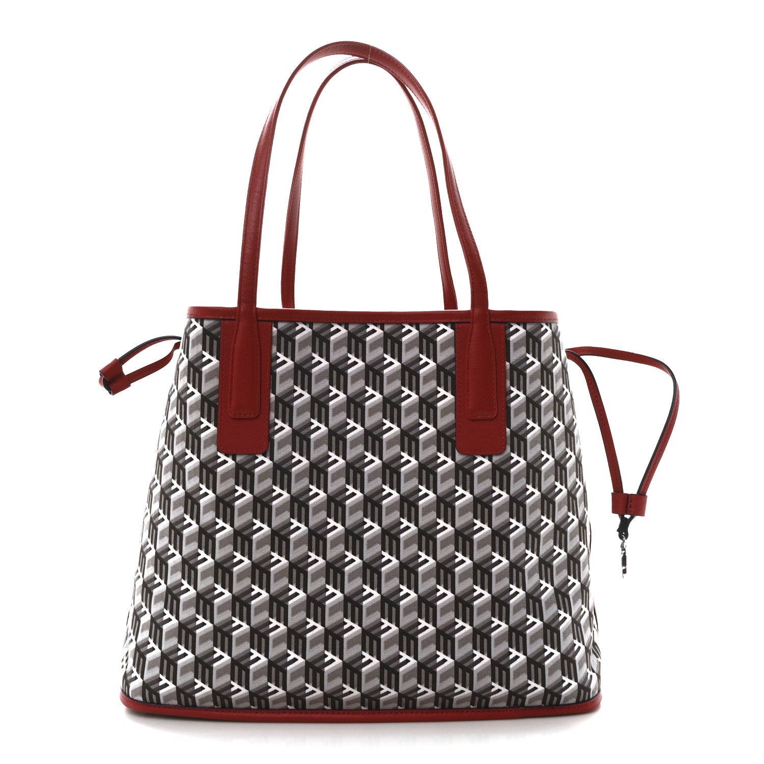 MCM Visetos Medium Liz Reversible Shopper Tote Candy Red 11 of 17