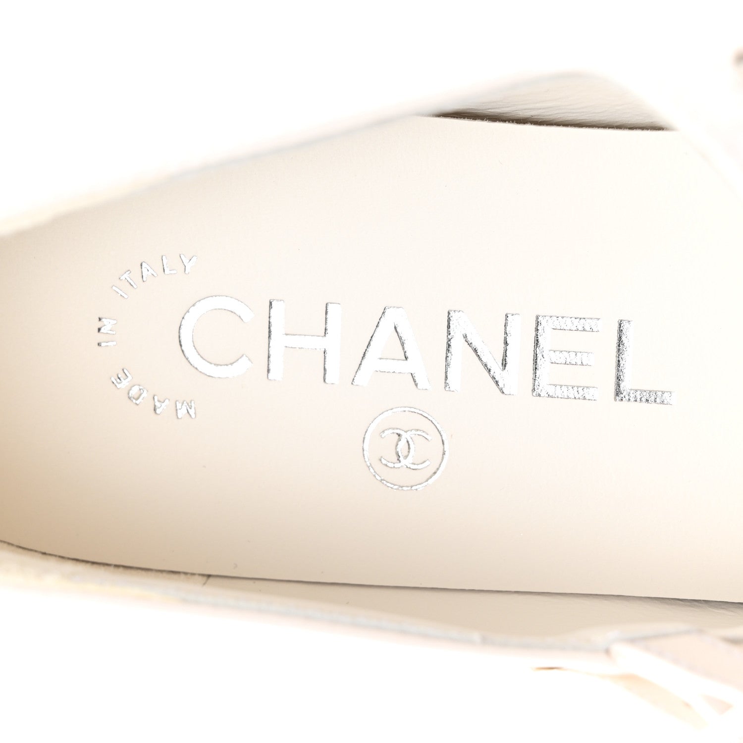 Chanel Lambskin Grosgrain Pearl Mary Jane Flats 37 White Black 7 of 9