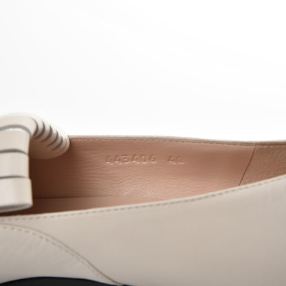 Gucci Malaga Kid Polly Kiltie Fringe 55mm Loafer Pumps 40 Mystic White 8 of 9