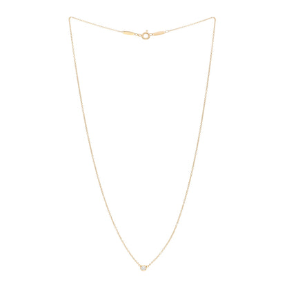 Tiffany 18K Yellow Gold Diamond .12ct Elsa Peretti Diamonds by the Yard Pendant Necklace 3 of 5