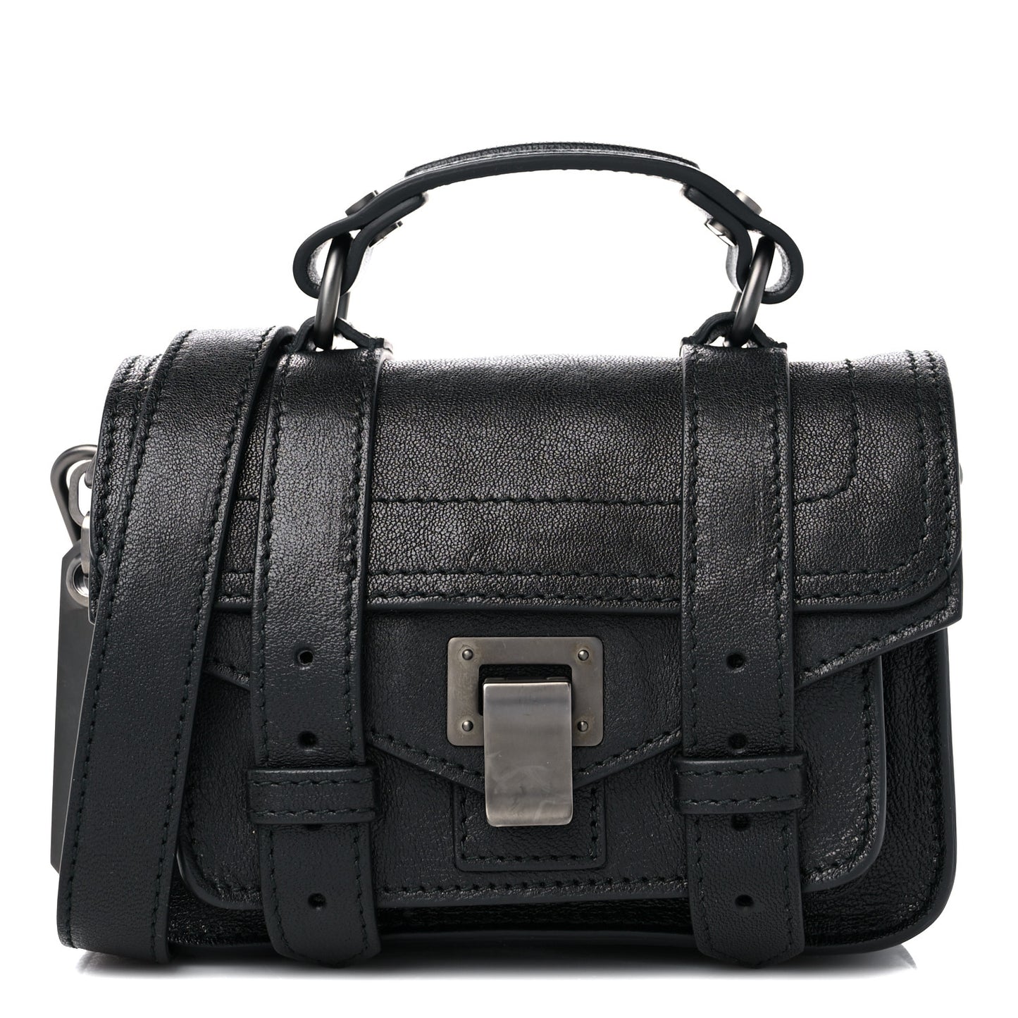 Lambskin Micro PS1 Satchel Black