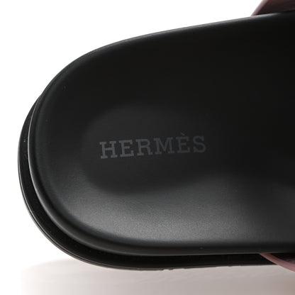 Hermes Calfskin Womens Chypre Sandals 37.5 Rose Cancan 8 of 10