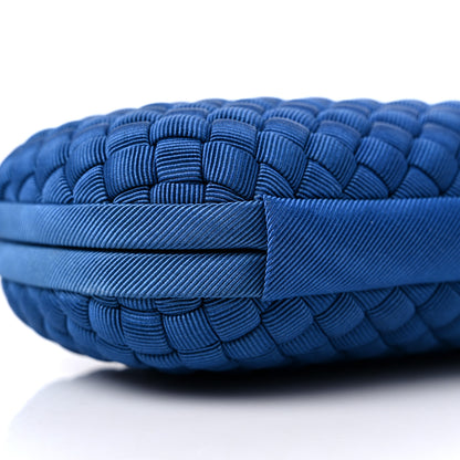 Bottega Veneta Silk Faille Intrecciato Knot Clutch Blue 7 of 8