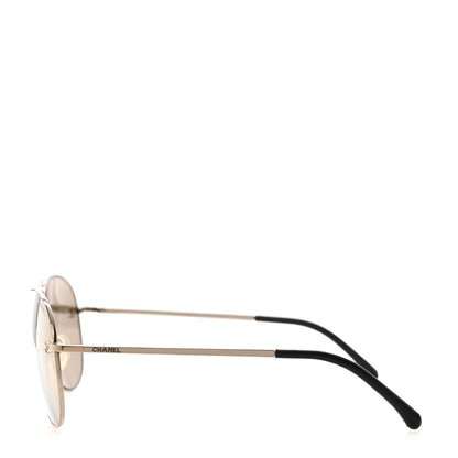 Chanel Aviator CC Sunglasses 4189-T-Q Silver 3 of 8