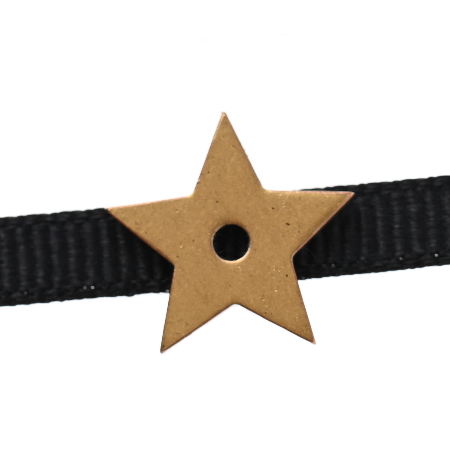 Christian Dior Grosgrain Ribbon Star Choker Necklace Black 6 of 6