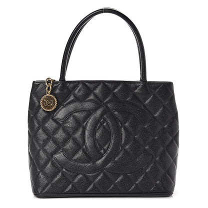 Chanel Caviar Quilted Medallion Tote Black 1 of 10
