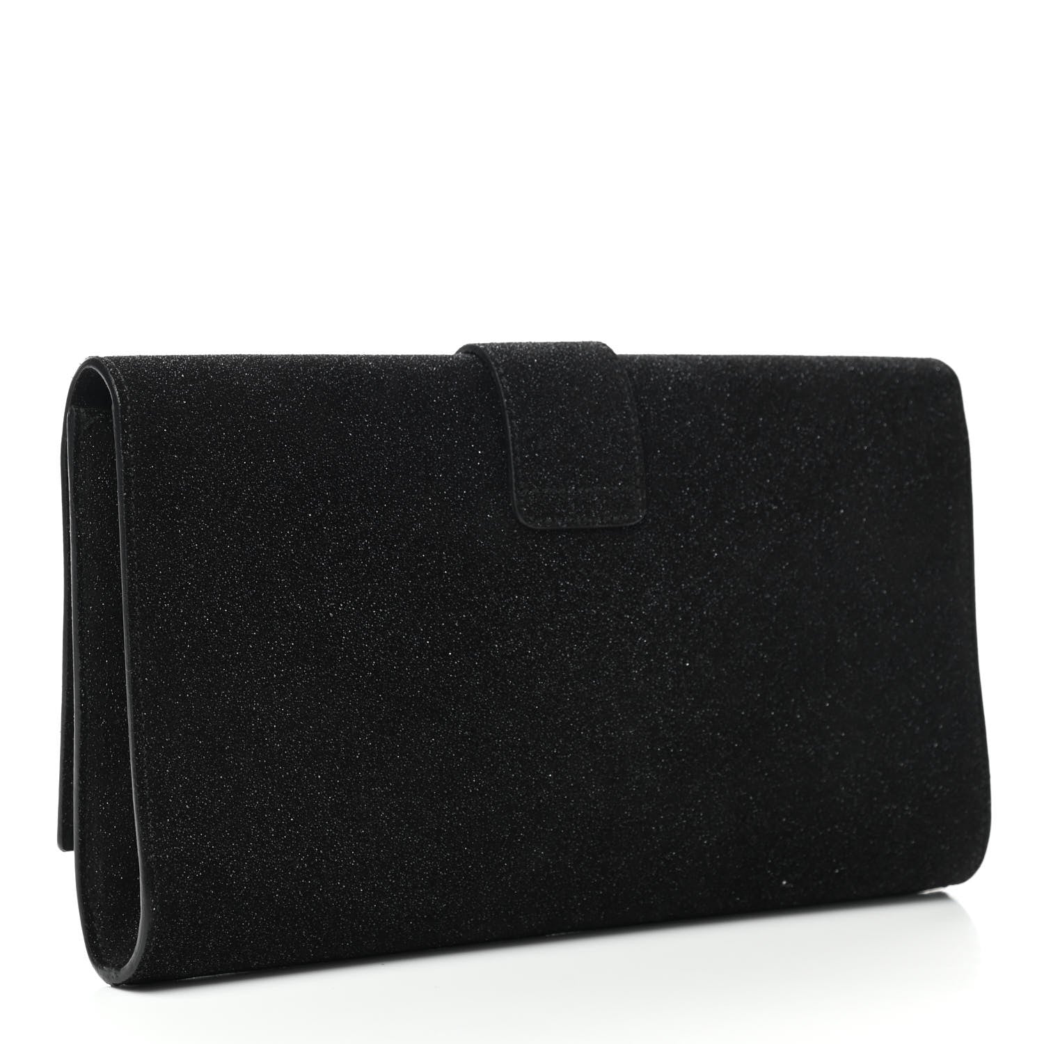 Saint Laurent Glitter Calfskin Classic Y Ligne Clutch Black 3 of 7