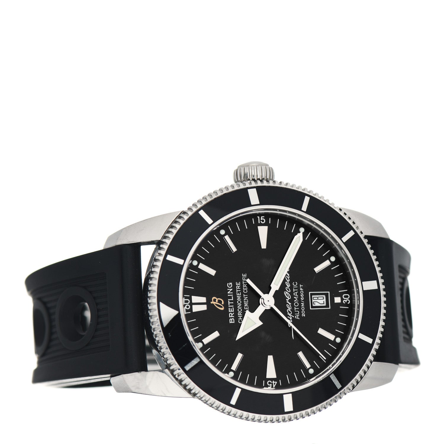 Breitling Stainless Steel Rubber 46mm Superocean Heritage II B20 Automatic Watch Black A17320 2 of 4