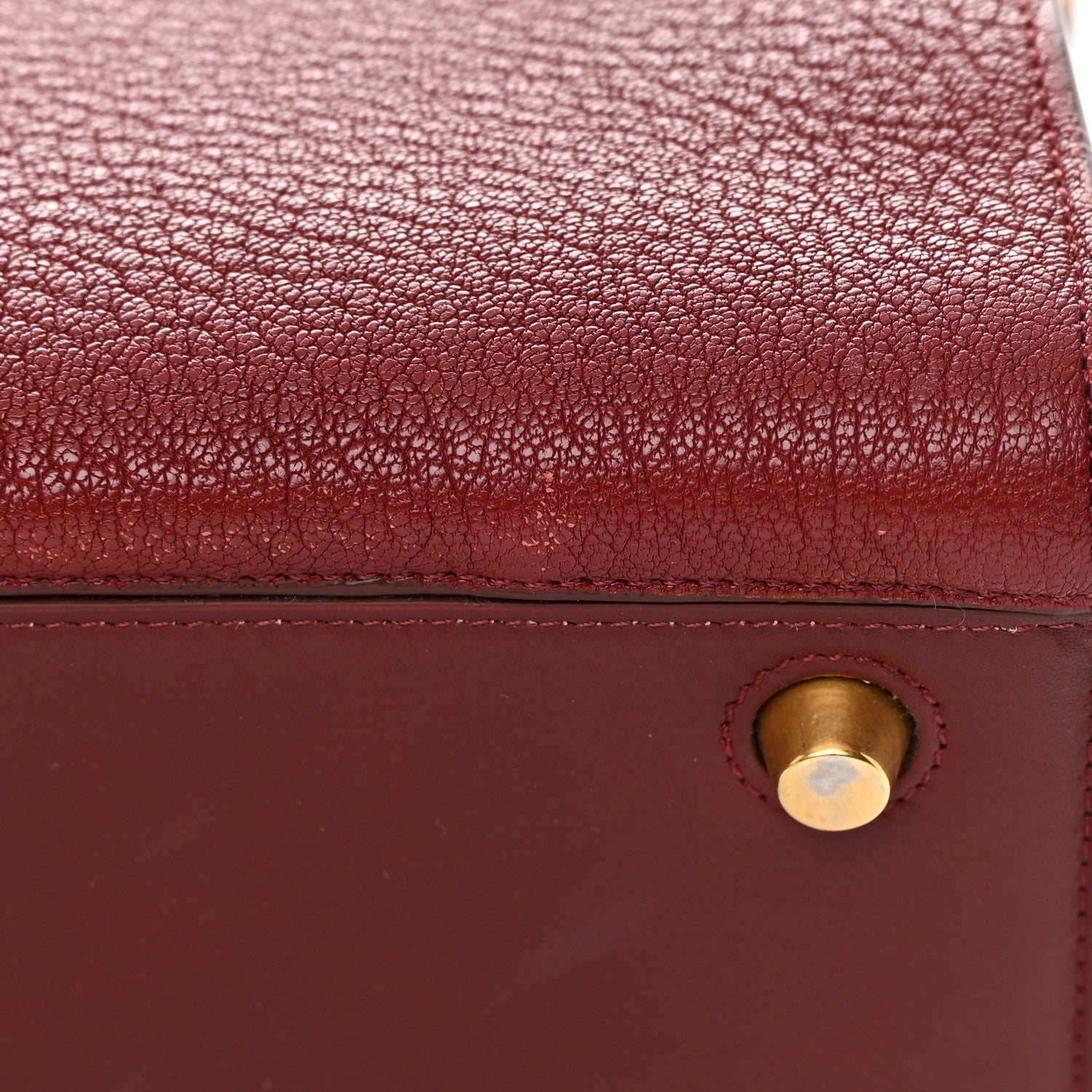 Celine Bullhide Calfskin Small Ring Bag Dark Ruby 11 of 13