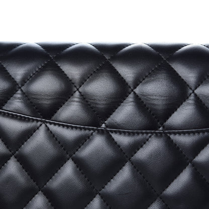 Chanel Lambskin Quilted Jumbo Double Flap Black 13 of 13