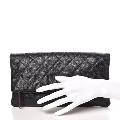 Chanel Caviar Quilted CC Beauty Clutch Black 2 of 11