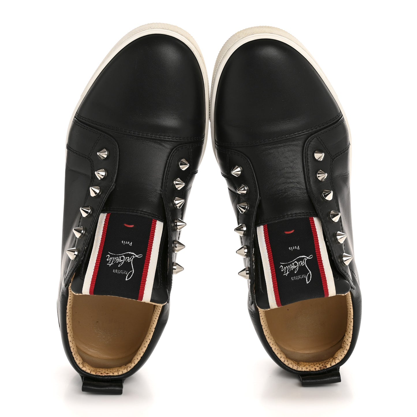 Calfskin Fique A Vontade Flat Sneakers 38.5 Black
