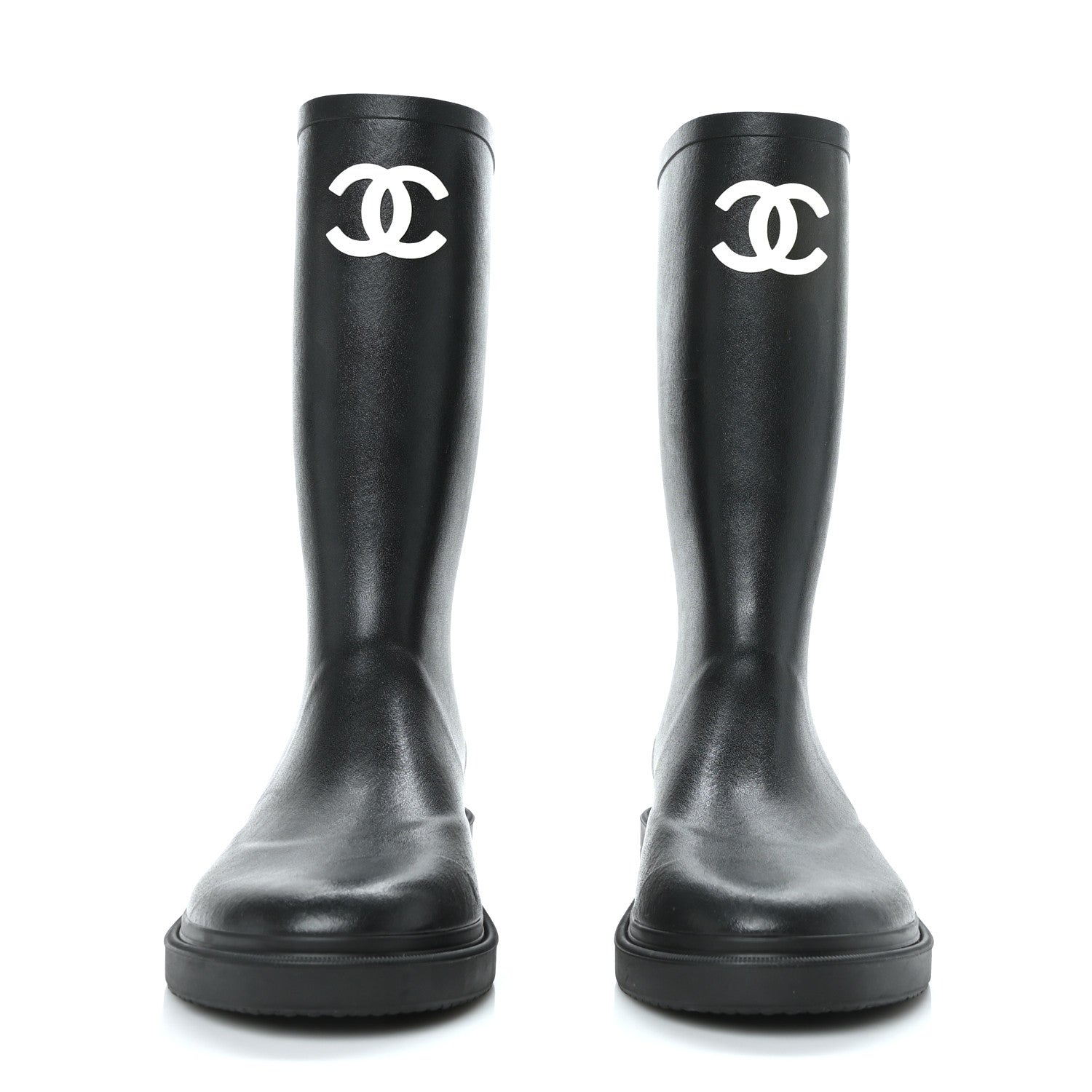 Chanel Caoutchouk CC High Boots 41 Black 2 of 8