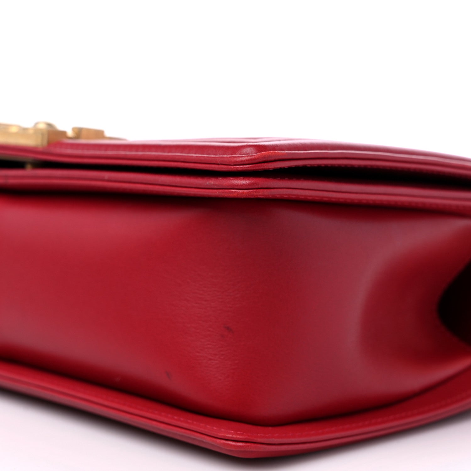Chanel Calfskin Medium Boy Logo Top Handle Flap Red 9 of 12