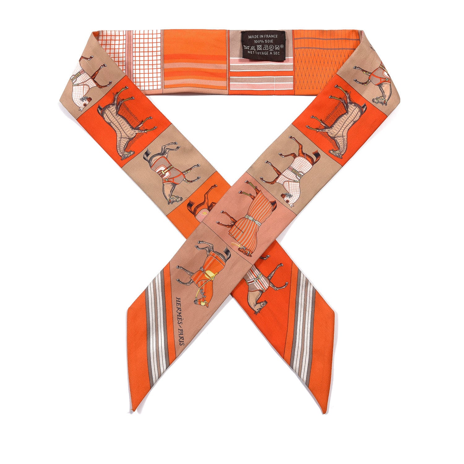 Hermes Silk Couvertures Nouvelles Twilly Orange Jaune Capucine 1 of 5