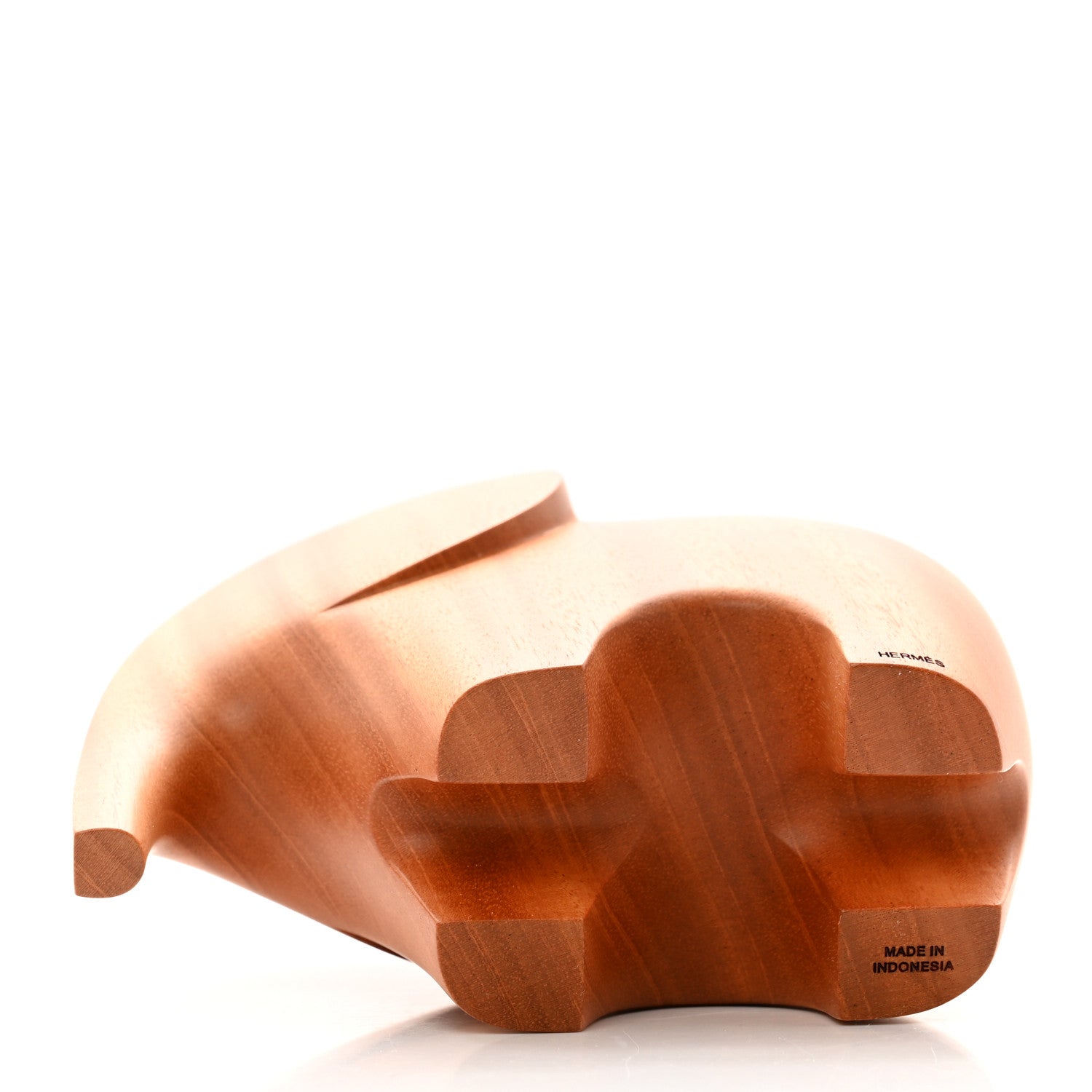 Hermes Mahogany Wood Elephant Lao Paperweight Naturel 5 of 8