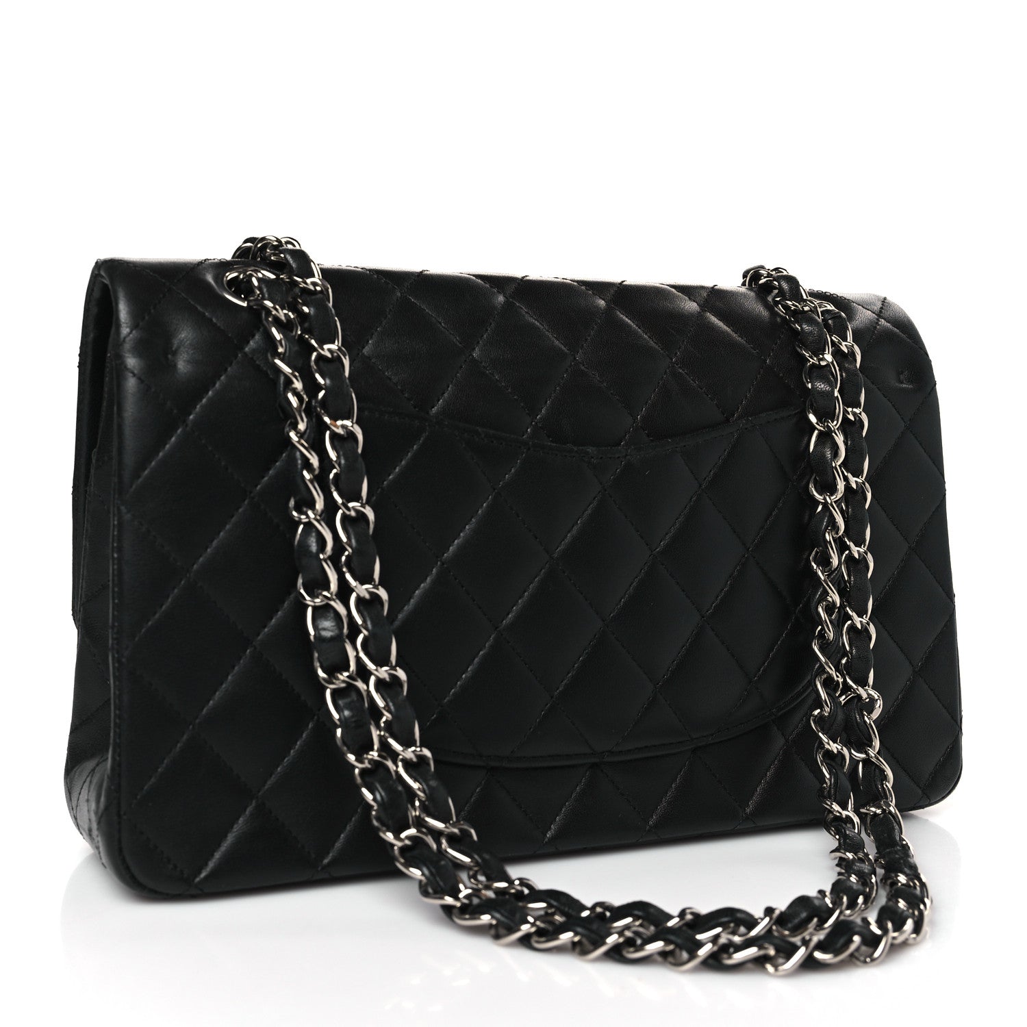 Chanel Lambskin Quilted Medium Double Flap Black 3 of 9