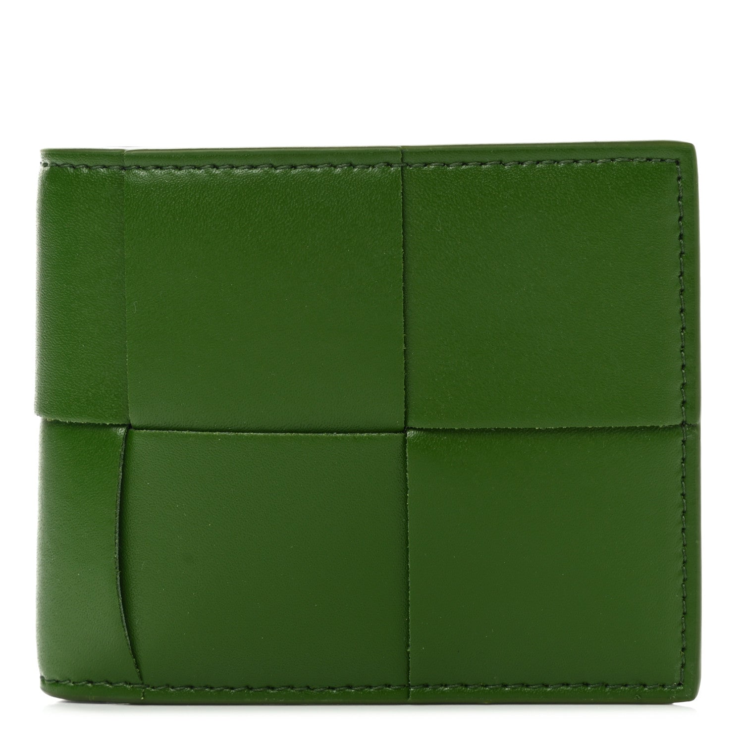 Bottega Veneta Nappa Maxi Intrecciato Bi-Fold Wallet Avocado 1 of 7