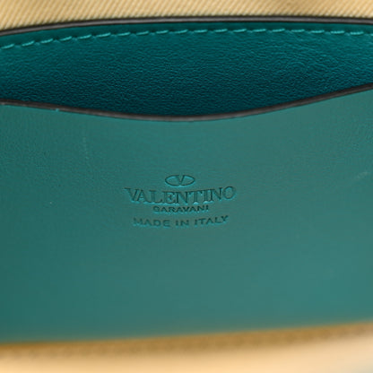 Valentino Garavani Calfskin Vlogo Bucket Bag Blue 6 of 10