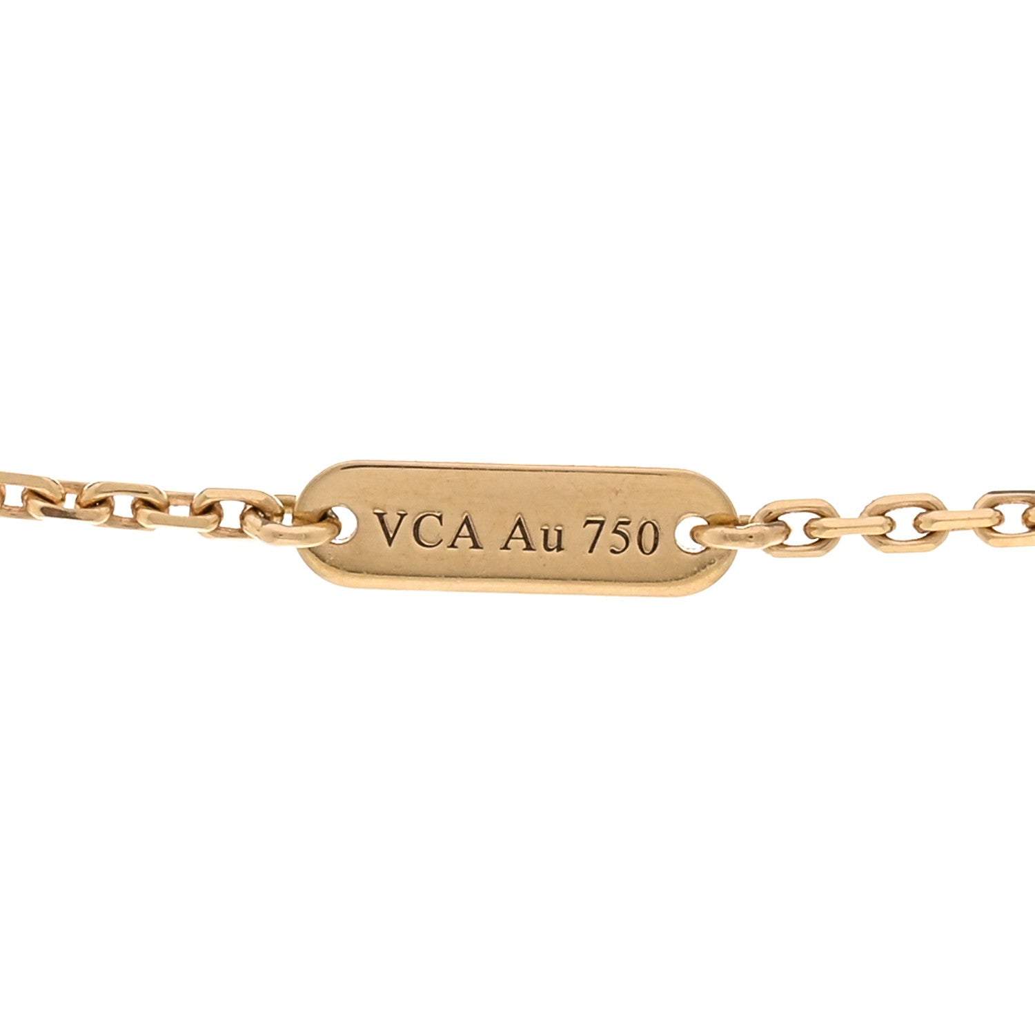 Van Cleef & Arpels 18K Yellow Gold Black Onyx Vintage Alhambra Pendant Necklace 5 of 6