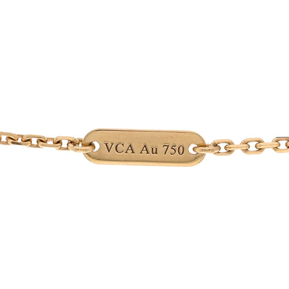 Van Cleef & Arpels 18K Yellow Gold Black Onyx Vintage Alhambra Pendant Necklace 5 of 6