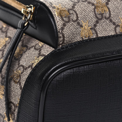 Gucci GG Supreme Monogram Bees Print Small Day Backpack Beige Oro Black 9 of 13