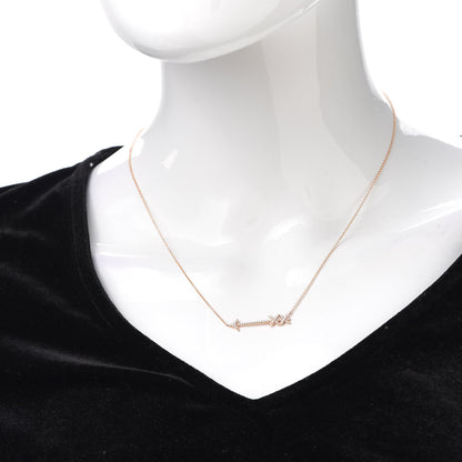 Tiffany 18K Rose Gold Diamond Paloma's Graffiti Arrow Pendant Necklace 2 of 6