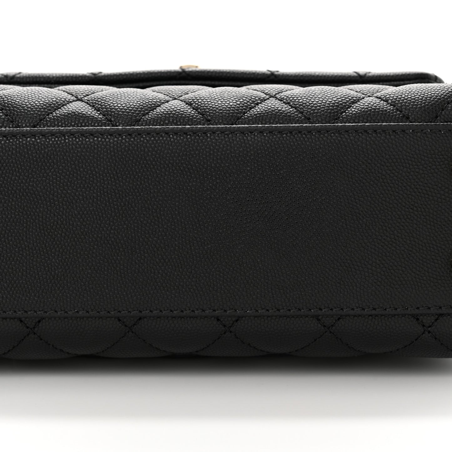 Caviar Quilted Mini Coco Handle Flap Black