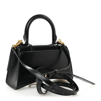 Balenciaga Shiny Box Calfskin Hourglass Top Handle Bag XS Black 3 of 10