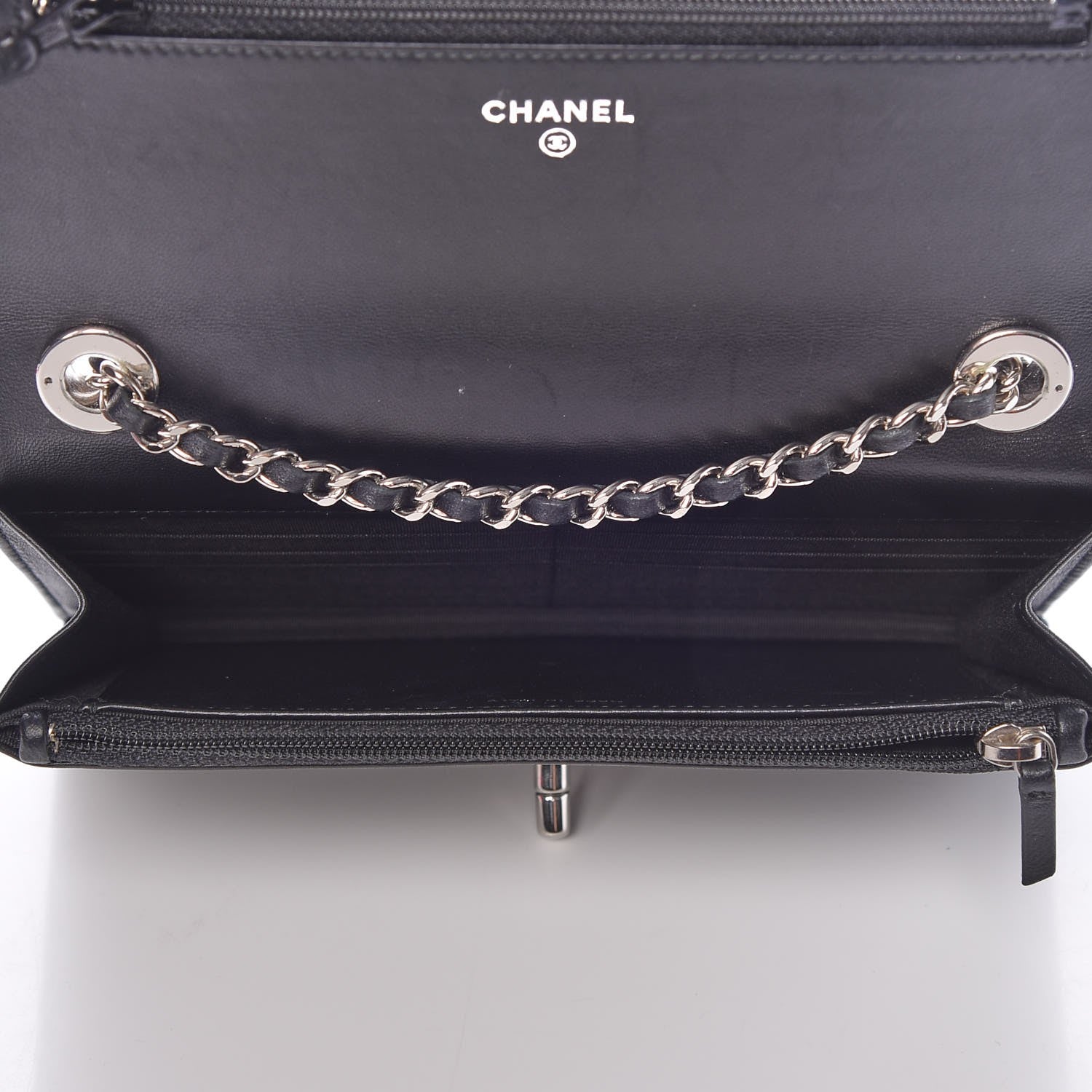Chanel Lambskin Quilted Trendy CC Wallet On Chain WOC Black 5 of 10