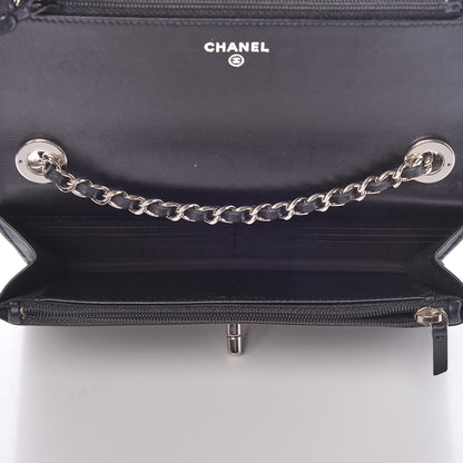 Chanel Lambskin Quilted Trendy CC Wallet On Chain WOC Black 5 of 10
