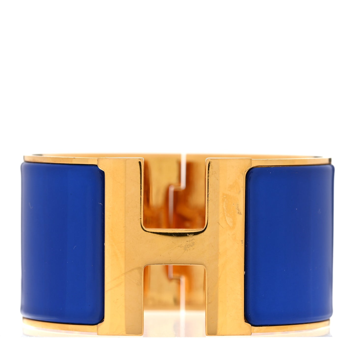 Enamel Extra Wide Clic Clac H Bracelet GM Bleu Royal