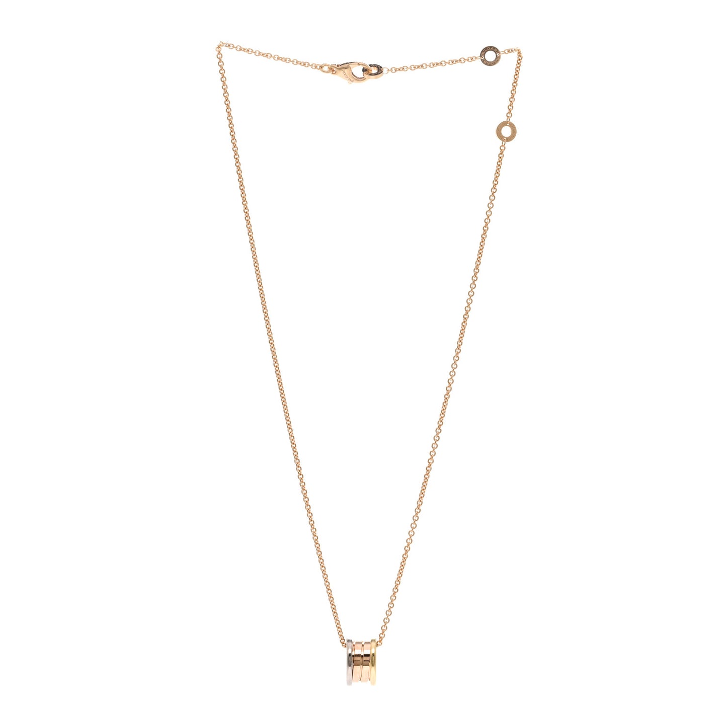 18K Rose White Yellow Gold B.Zero1 Pendant Necklace