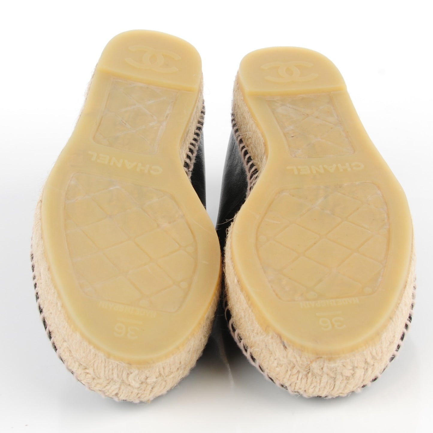 Lambskin CC Espadrilles 36 Black