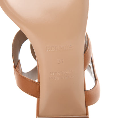 Hermes Nappa Bikini Sandals 37 Gold 6 of 9