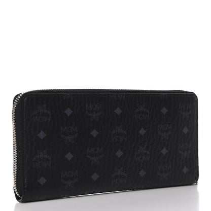 MCM Visetos Large Zip Around Wallet Black 3 of 8