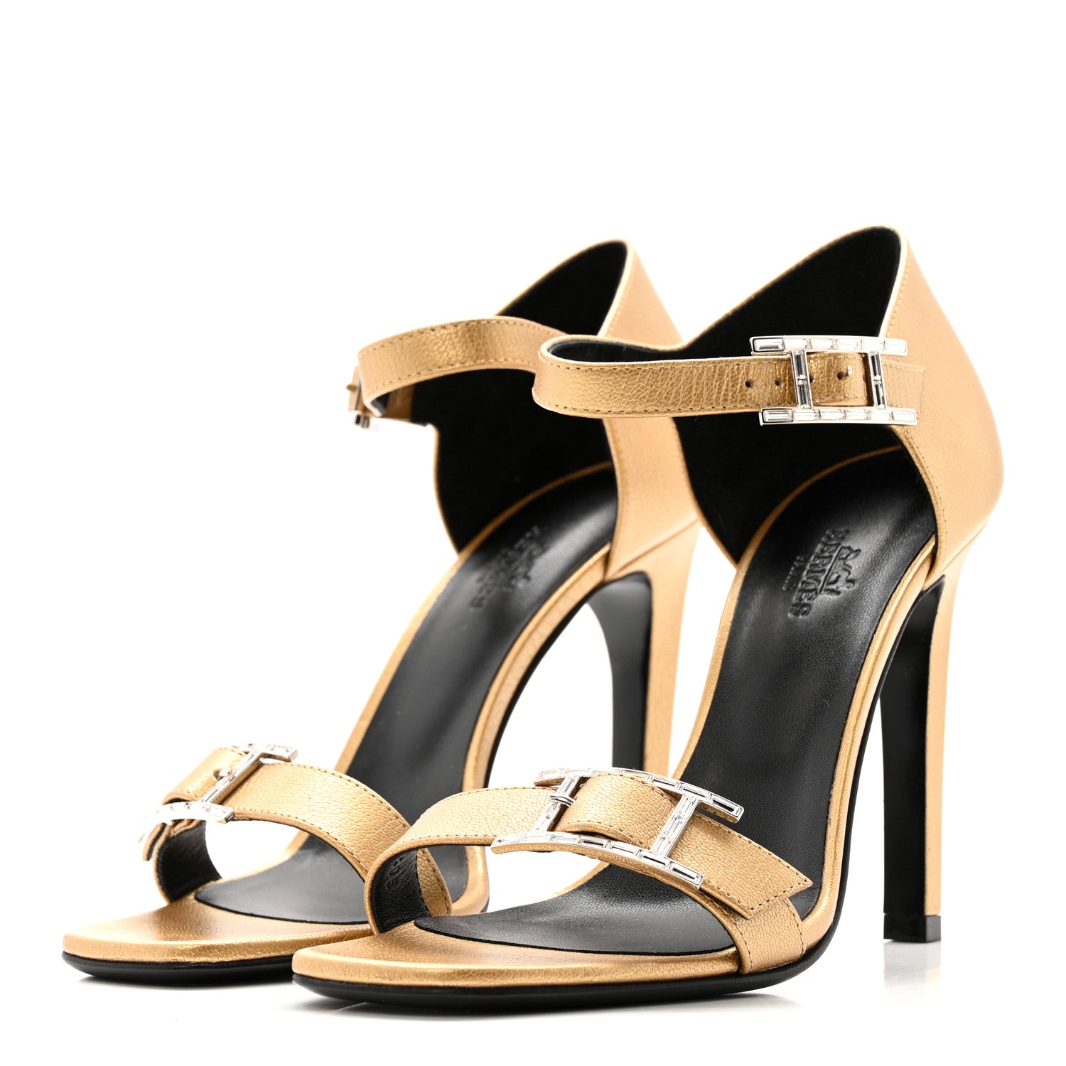 Hermes Chevre Judy 105 Sandals 37.5 Dore 1815743 – FASHIONPHILE