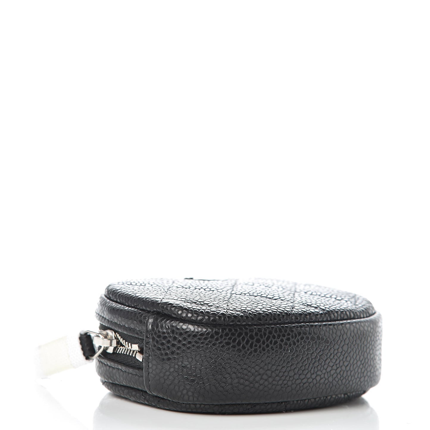 Caviar Quilted Zip Around Classic Coin Purse Black