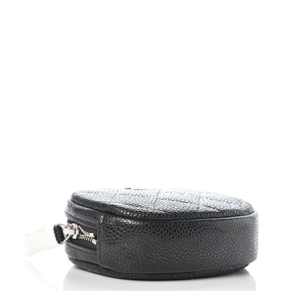 Chanel Caviar Quilted Zip Around Classic Coin Purse Black 4 of 8