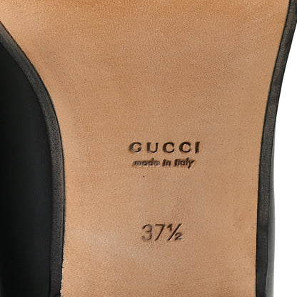 Gucci Calfskin Web Interlocking G Tassel Loafers 37.5 Black 9 of 11