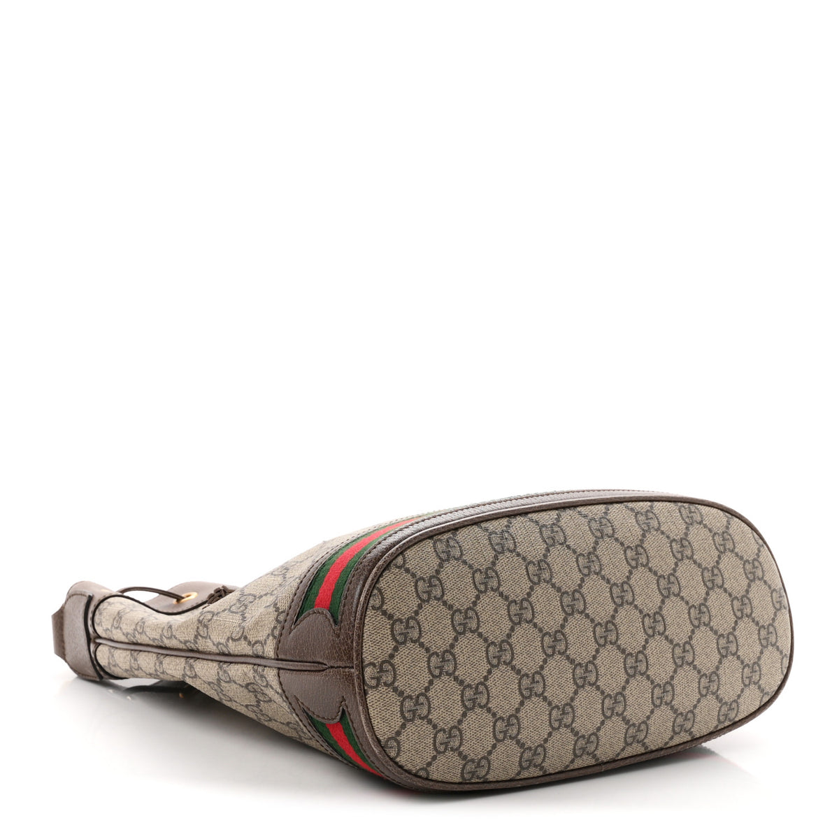 Gucci GG Supreme Monogram Web Ophidia Bucket Bag Brown 4 of 10