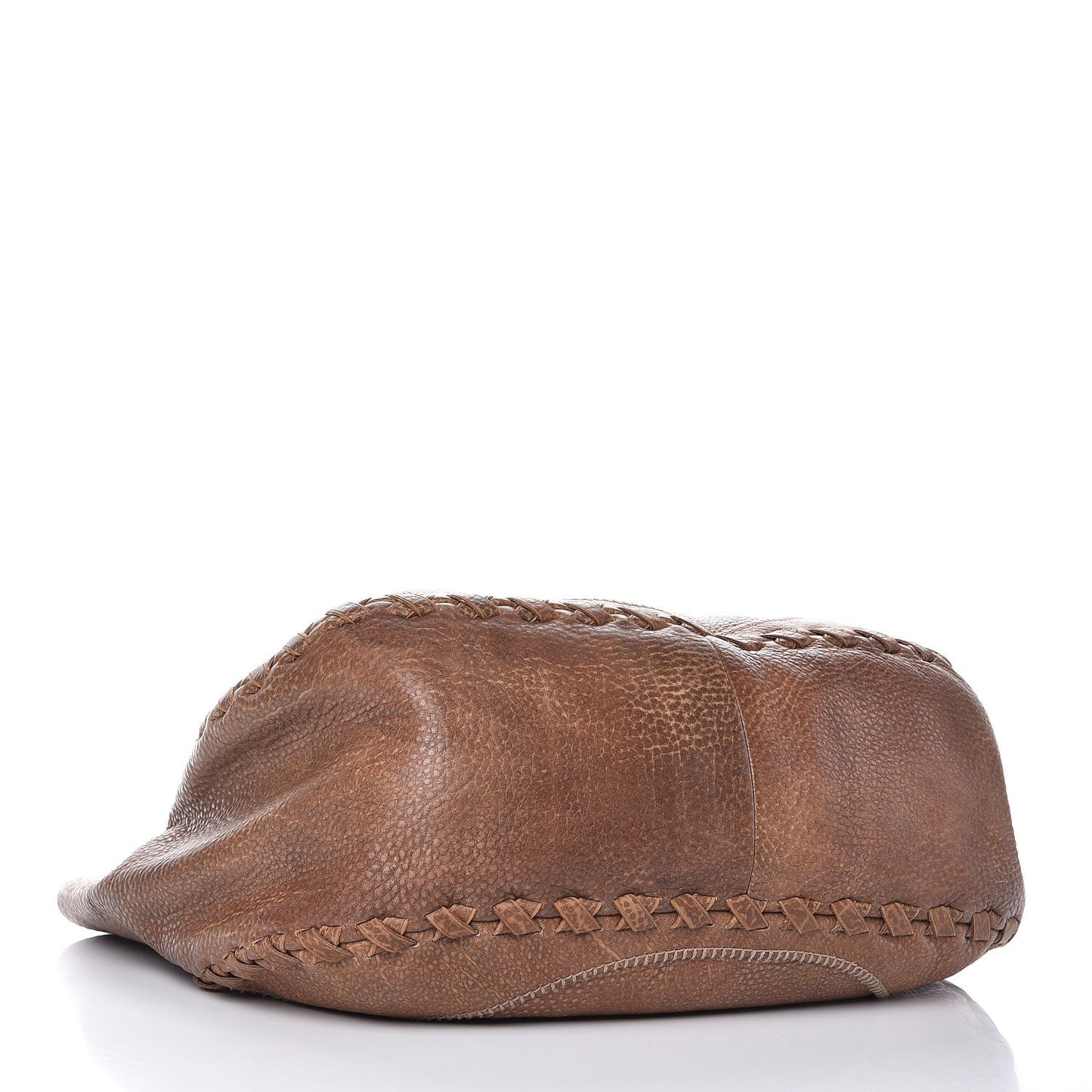 Grained Calfskin Medium Charlotte Hobo Light Brown