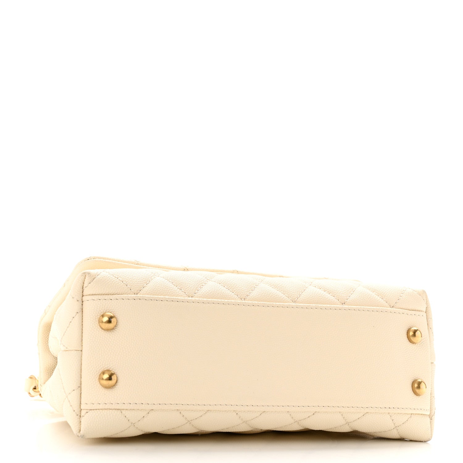 Chanel Caviar Quilted Mini Coco Handle Flap Beige 4 of 12